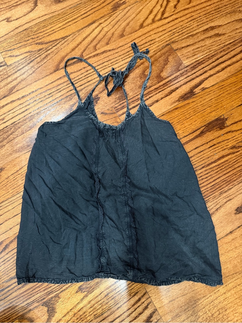 Free People Black Spaghetti Strap Cami Tank